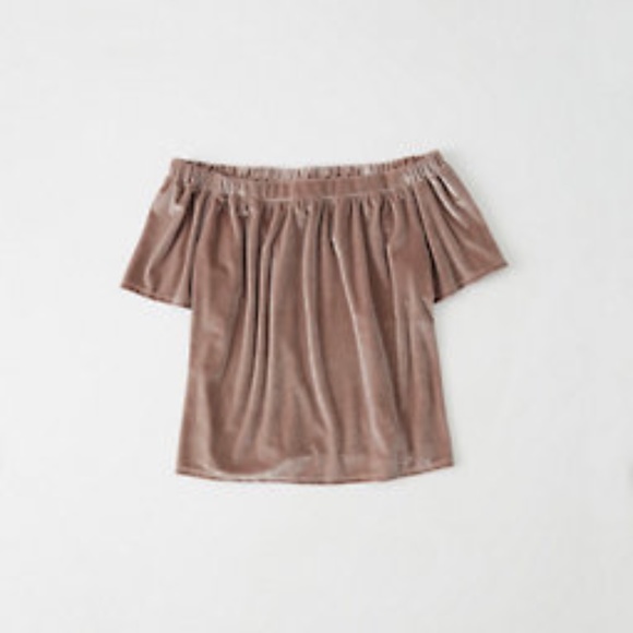 Abercrombie & Fitch Pink Off the Shoulder Top - Picture 1 of 6
